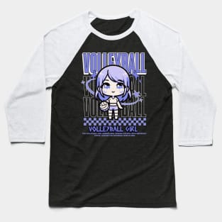 Volleyball Anime Girl Baseball T-Shirt